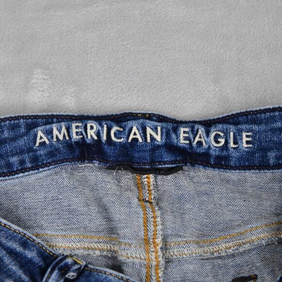 American Eagle Jeans Mens 33X32 (32x32 Meas) Blue Denim Distressed - Picture 2 of 11